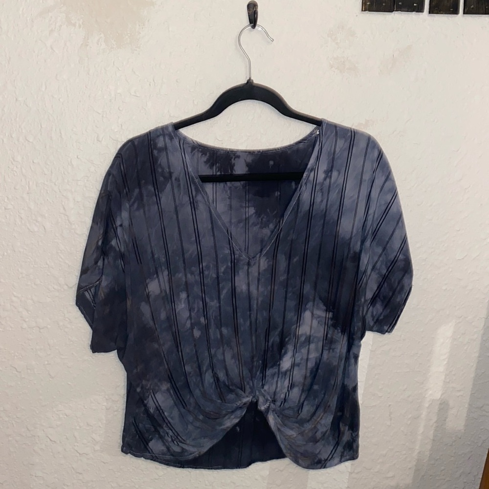 Woman’s boy cut tie dyed shirt